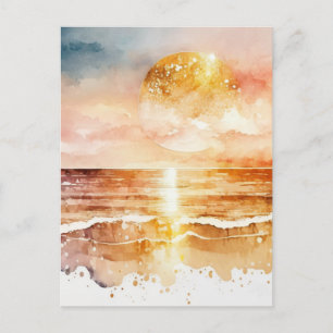 The Watercolor Beach Series Design 1 Postcard