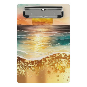The Watercolor Beach Series Design 3 Mini Clipboard