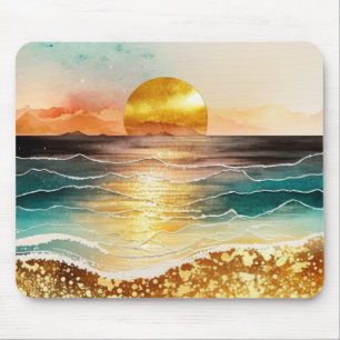 The Watercolor Beach Series Design 3 Mouse Mat