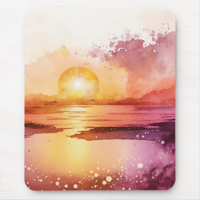 The Watercolor Beach Series Design 3 Mouse Mat (Front)
