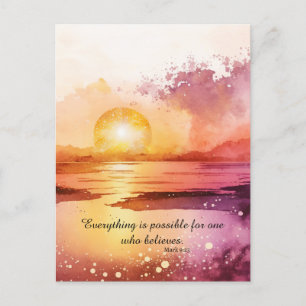 The Watercolor Beach Series Design 3 Postcard