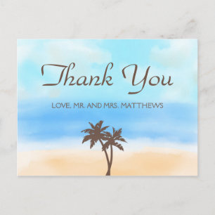 The Watercolor Beach Wedding Collection Postcard