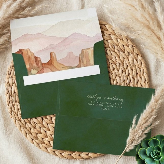 The Watercolor Desert Range Wedding Suite - Envelope (Creator Uploaded)