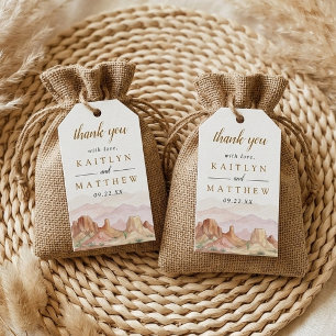 The Watercolor Desert Range Wedding Suite - Gift Tags