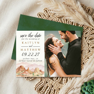 The Watercolor Desert Range Wedding Suite - Photo Save The Date