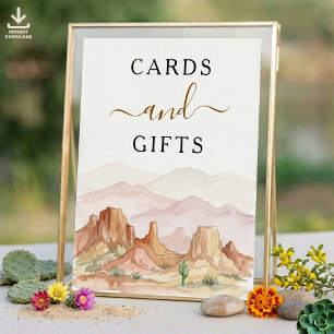 The Watercolor Desert Range Wedding Suite - Sign