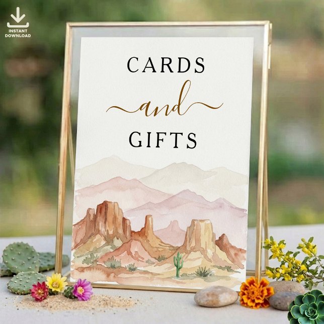 The Watercolor Desert Range Wedding Suite - Sign (Creator Uploaded)