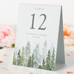 The Watercolor Pine Tree Forest Wedding Collection