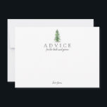 The Watercolor Pine Tree Forest Wedding Collection Advice Card<br><div class="desc">Celebrate in style with these modern and trendy advice cards. The simple yet stylish design will allow your guests to write a note of advice for you to keep and read over in years to come. The wording is easy to personalise so these cards can quickly be transformed into advice...</div>