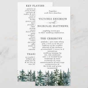 The Watercolor Pine Tree Forest Wedding Collection Programme