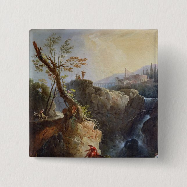 The Waterfall, 1773 15 Cm Square Badge (Front)
