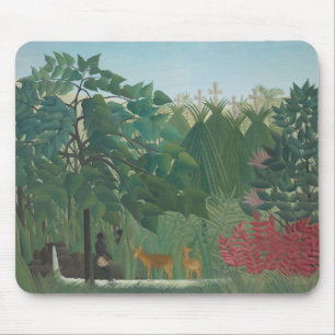 The Waterfall by Henri Rousseau, Vintage Fine Art Mouse Mat