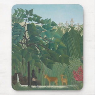 The Waterfall by Henri Rousseau, Vintage Fine Art Mouse Mat
