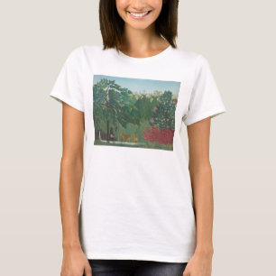 The Waterfall by Henri Rousseau, Vintage Fine Art T-Shirt