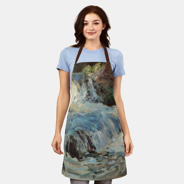 The Waterfall by Twachtman, Vintage Impressionism Apron (Worn)