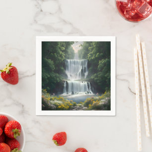 The Waterfall Landscape Napkin
