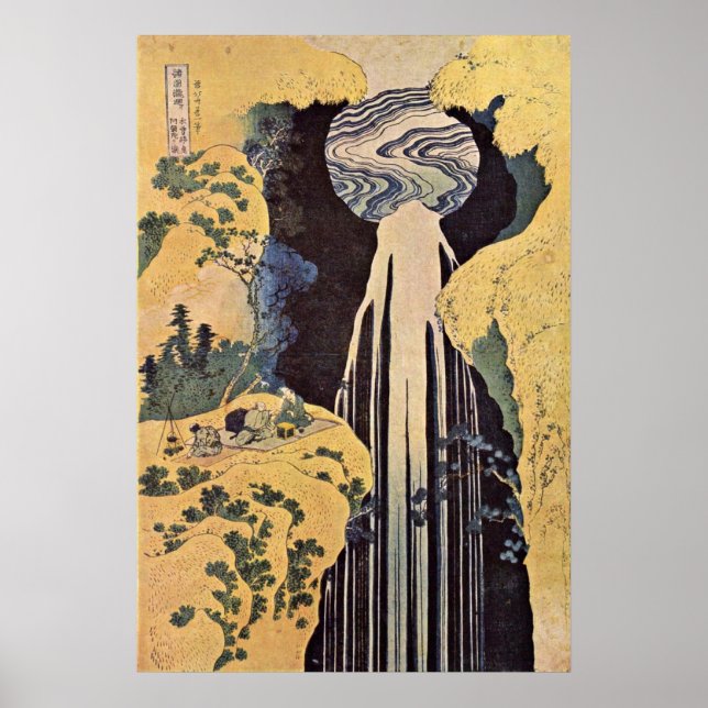 The Waterfall of Amida by Katsushika Hokusai Poster (Front)