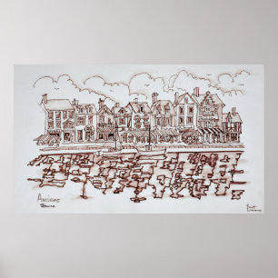 The Waterfront, Amiens   Somme, France Poster