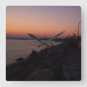 The Waterfront  Square Wall Clock