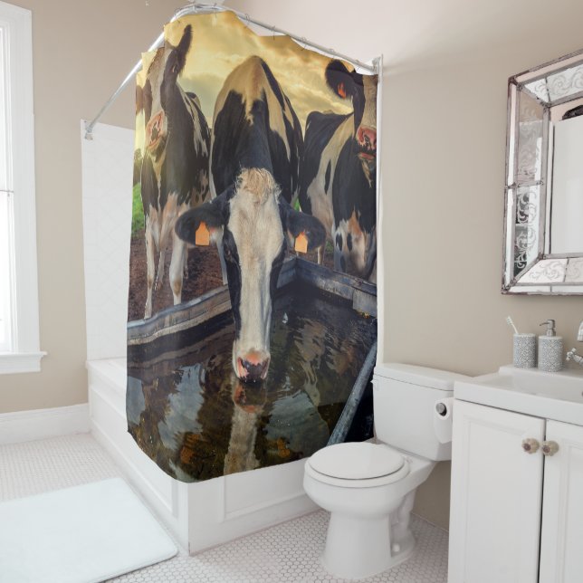 The Watering Hole Shower Curtain (In Situ)
