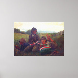 The Watermelon Boys - Homer Winslow Canvas Print