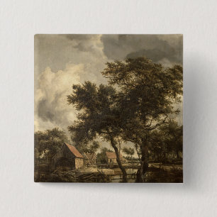 The Watermill, c.1660 15 Cm Square Badge