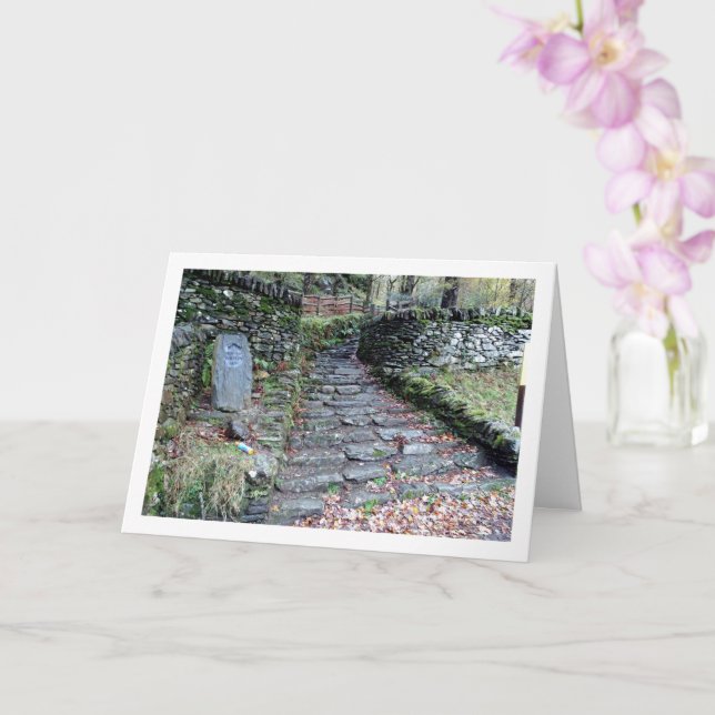The Watkin Path, Snowdonia, Wales Card (Orchid)
