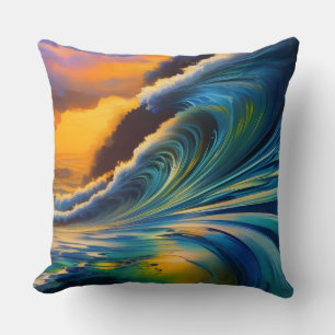 The Wave at Sunrise Cushion