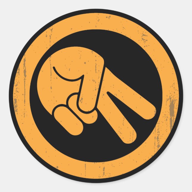 The Wave Classic Round Sticker (Front)