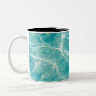 the waves of the sea Two-Tone coffee mug