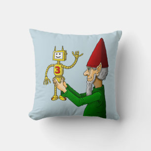 The waving robot from Santa's workshop Cushion