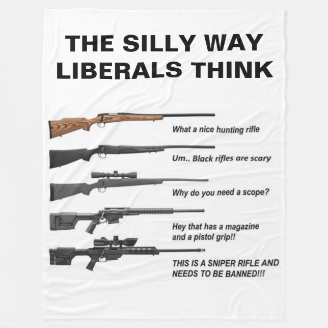 The WAY LIBERALS THINK Fleece Blanket (Front)