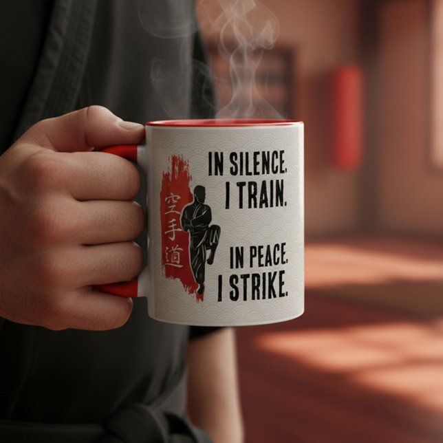 The Way of Karate - Brushstroke Power Two-Tone Coffee Mug (Creator Uploaded)