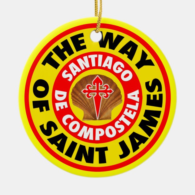 The Way of Saint James Ceramic Tree Decoration (Front)
