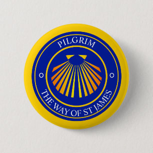 The way of St James pilgrims  6 Cm Round Badge
