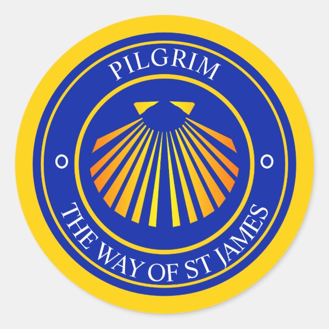 The way of St James pilgrims  Classic Round Sticker (Front)