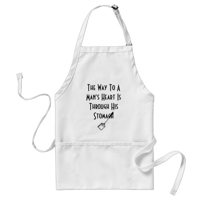 The Way To A Man's Heart Is Through His Stomach Standard Apron (Front)