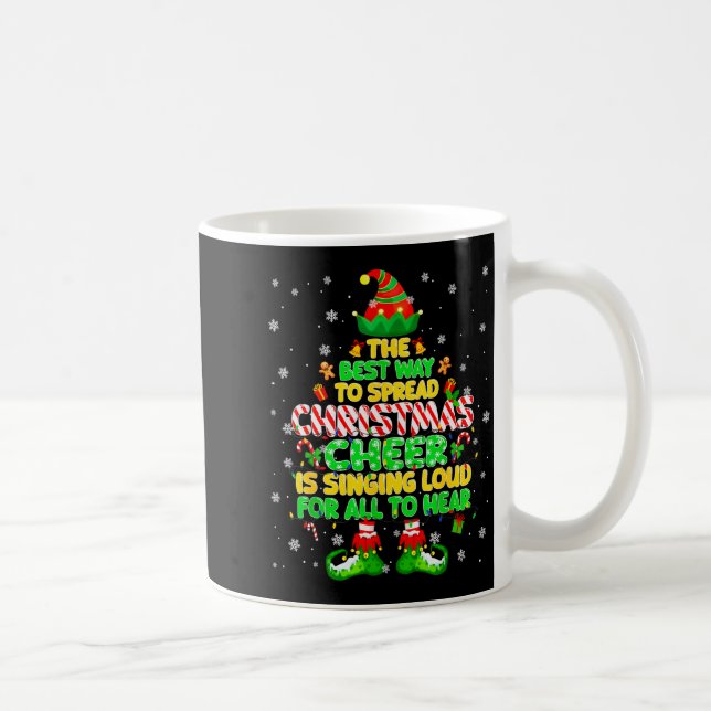 The Way To Spread Christmas Elf Xmas Boys Mens Kid Coffee Mug (Right)