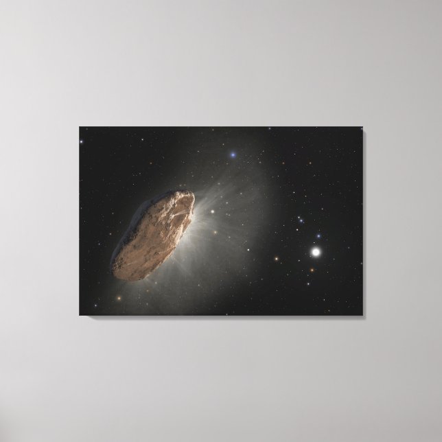 The Wayward Interstellar Object Oumuamua. Canvas Print (Front)