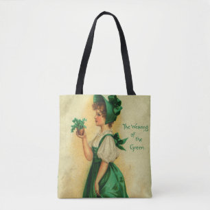 "The Wearing of the Green" vintage card, 1907 Tote Bag