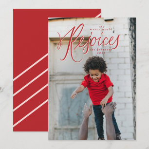 The Weary World Rejoices Christmas Photo Card