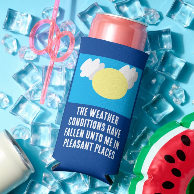 The Weather Conditions Have Fallen Unto Me Funny Seltzer Can Cooler (In Situ Summer)