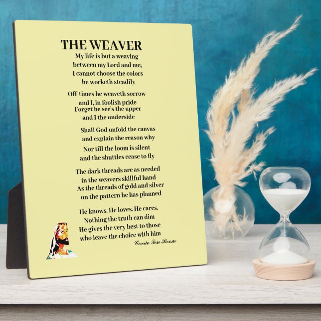 THE WEAVER POEM PLAQUE (Side)