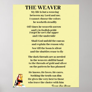 THE WEAVER POEM POSTER