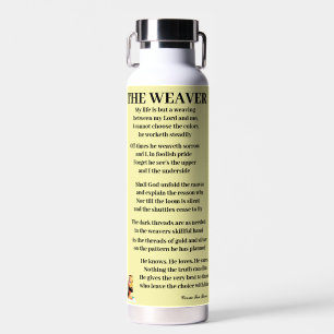 THE WEAVER POEM WATER BOTTLE