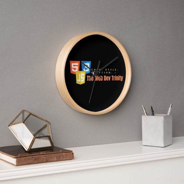 The Web Dev Trinity – Code, Style, Function Clock (Office)