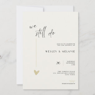 The wedding anniversary Invitation - Black - Gold
