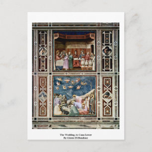 The Wedding At Cana Lower By Giotto Di Bondone Postcard