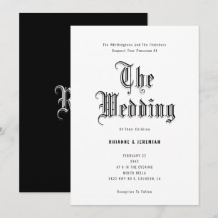 The Wedding Blackletter Wedding Invitation