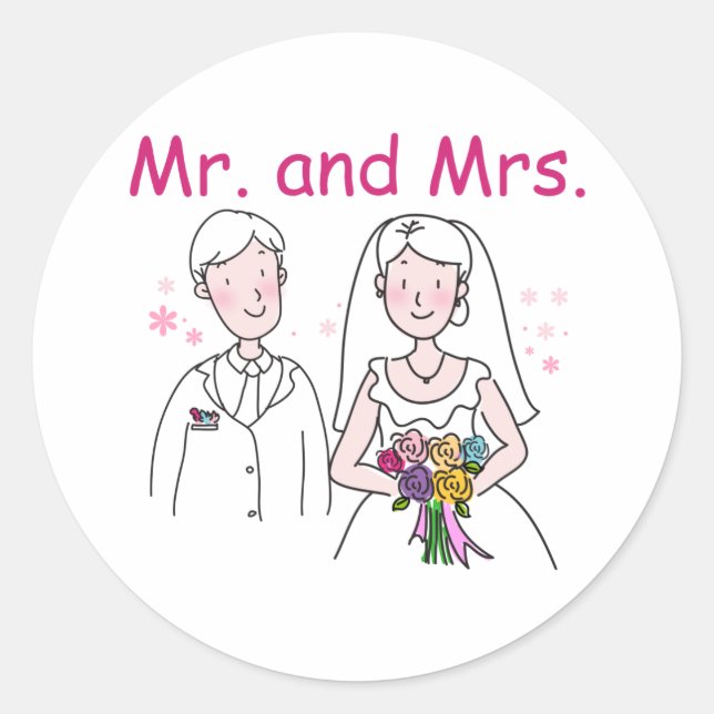 The Wedding (C) Classic Round Sticker (Front)